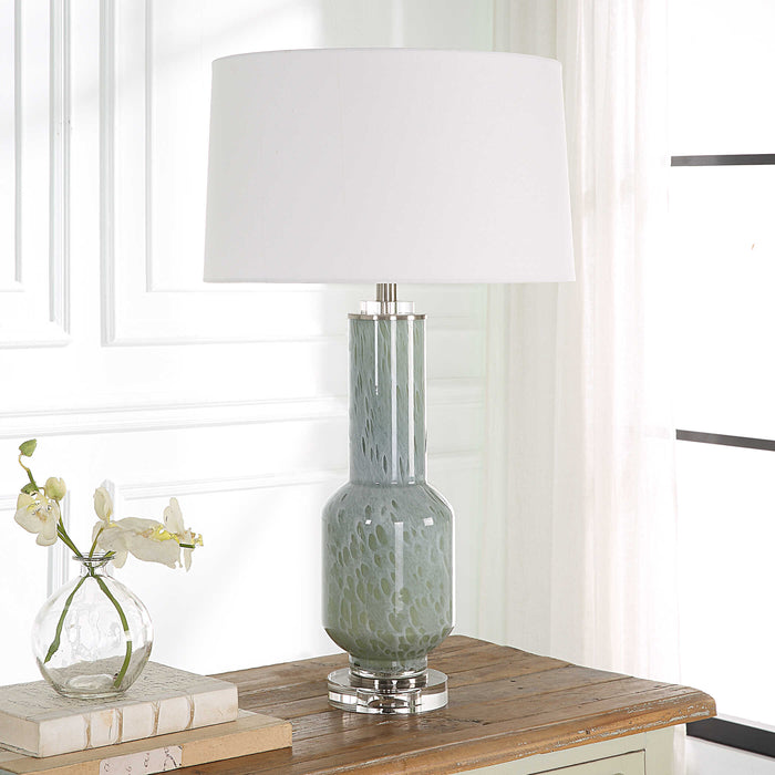 Imperia One Light Table Lamp Brushed Nickel-Lamps-Uttermost-Lighting Design Store