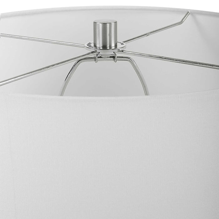Imperia One Light Table Lamp Brushed Nickel-Lamps-Uttermost-Lighting Design Store