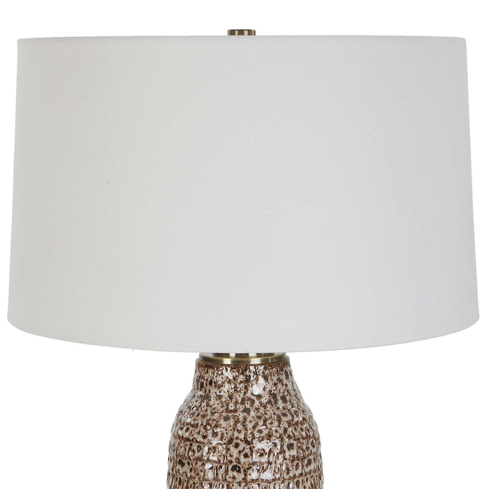 Padma One Light Table Lamp Brushed Brass-Lamps-Uttermost-Lighting Design Store