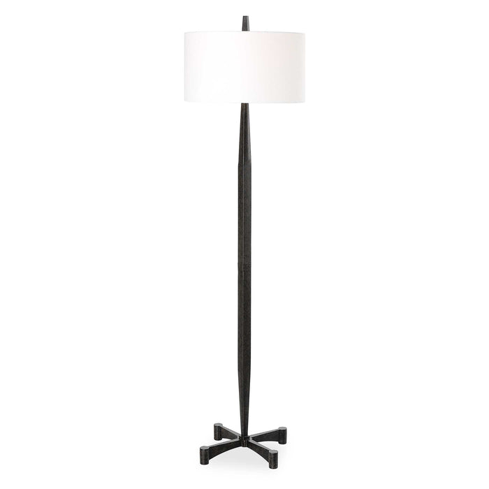Counteract One Light Floor Lamp Aged Black-Lamps-Uttermost-Lighting Design Store