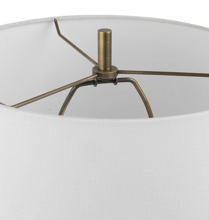 Fountain One Light Buffet Lamp Brushed Brass Plated-Lamps-Uttermost-Lighting Design Store