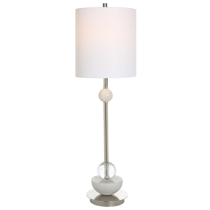 Exposition One Light Buffet Lamp Polished Nickel-Lamps-Uttermost-Lighting Design Store
