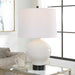 Collar One Light Table Lamp Satin Black-Lamps-Uttermost-Lighting Design Store