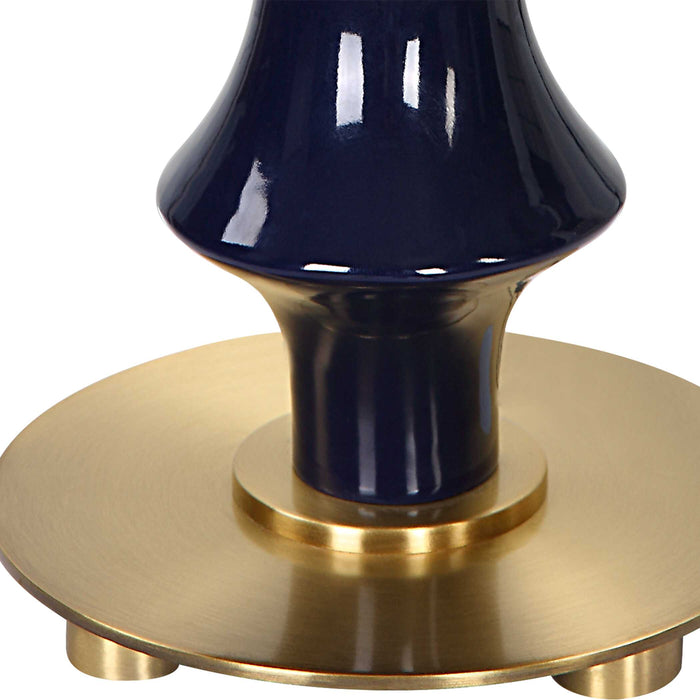 Coil One Light Table Lamp Antique Brass-Lamps-Uttermost-Lighting Design Store