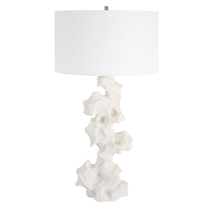 Remnant One Light Table Lamp White Stone-Lamps-Uttermost-Lighting Design Store