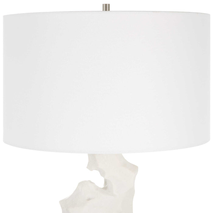 Remnant One Light Table Lamp White Stone-Lamps-Uttermost-Lighting Design Store
