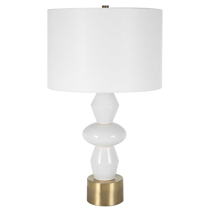 Architect One Light Table Lamp Antique Brushed Brass-Lamps-Uttermost-Lighting Design Store