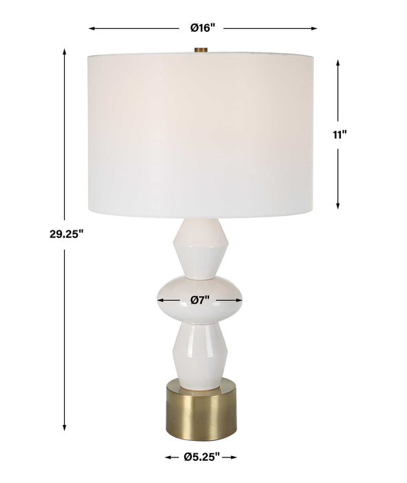 Architect One Light Table Lamp Antique Brushed Brass-Lamps-Uttermost-Lighting Design Store