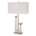 Songbirds One Light Table Lamp Brushed Brass-Lamps-Uttermost-Lighting Design Store