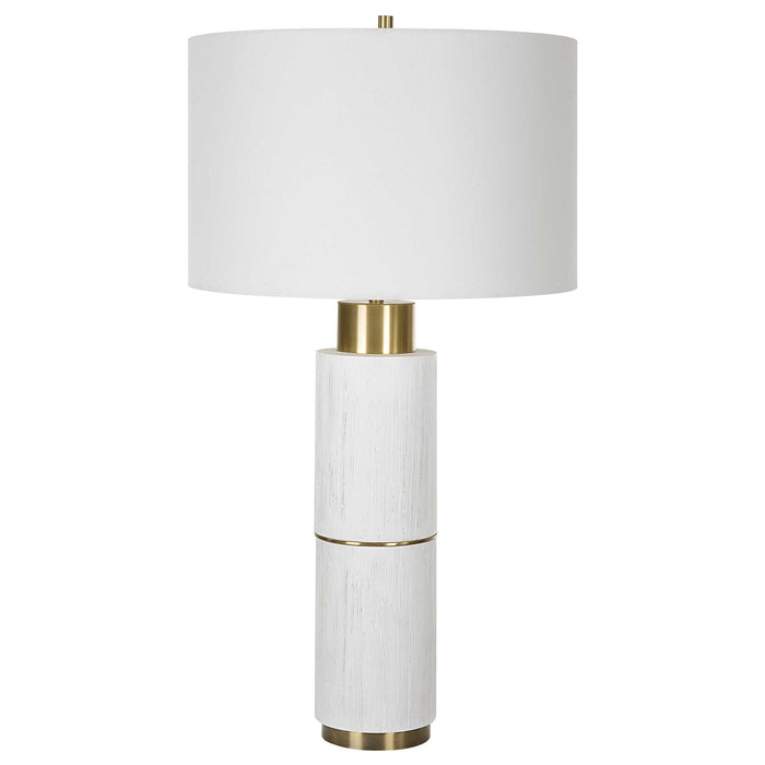 Ruse One Light Table Lamp Brushed Brass-Lamps-Uttermost-Lighting Design Store
