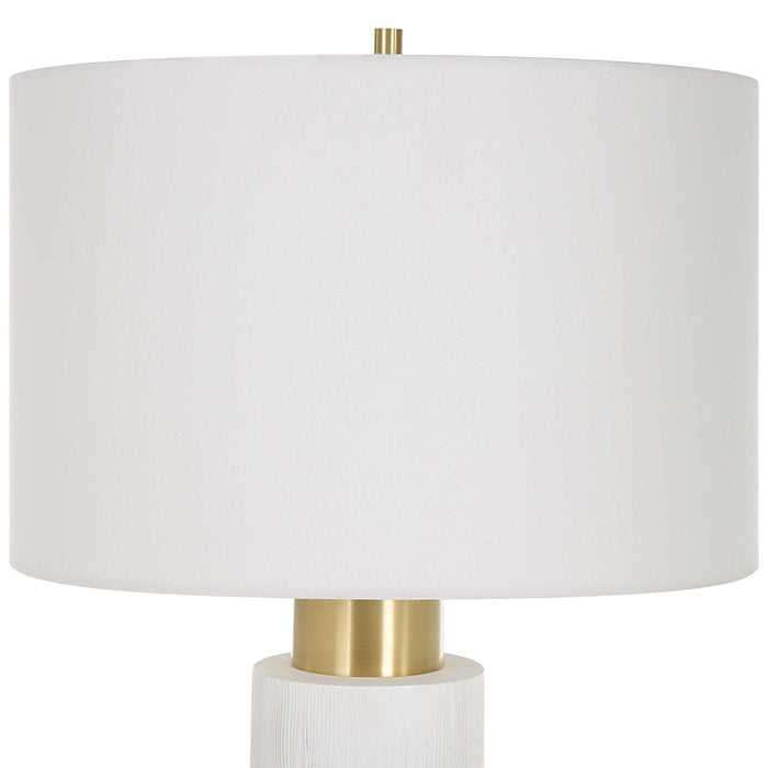 Ruse One Light Table Lamp Brushed Brass-Lamps-Uttermost-Lighting Design Store