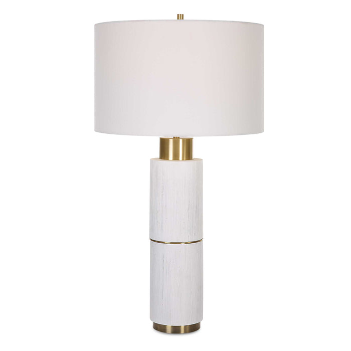 Ruse One Light Table Lamp Brushed Brass-Lamps-Uttermost-Lighting Design Store