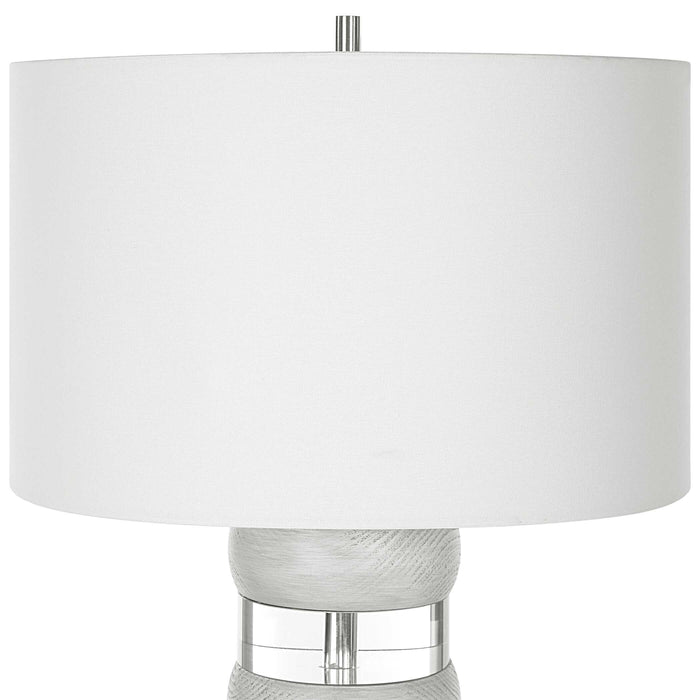 Band Together One Light Table Lamp Brushed Nickel-Lamps-Uttermost-Lighting Design Store