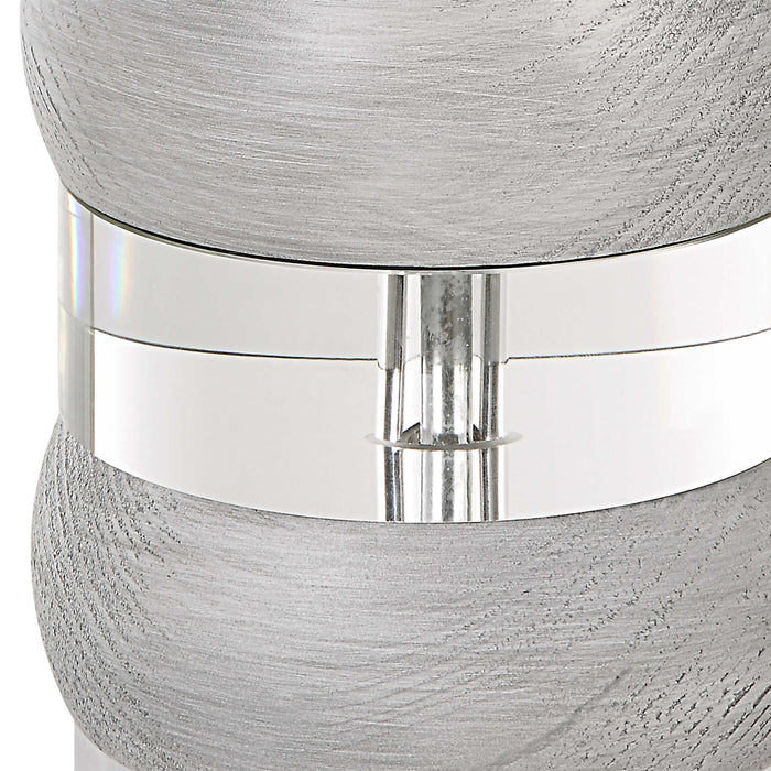 Band Together One Light Table Lamp Brushed Nickel-Lamps-Uttermost-Lighting Design Store