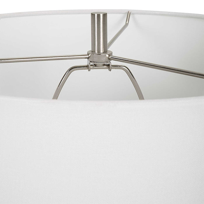 Band Together One Light Table Lamp Brushed Nickel-Lamps-Uttermost-Lighting Design Store