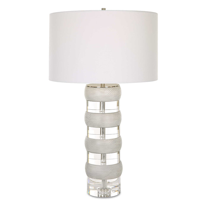 Band Together One Light Table Lamp Brushed Nickel-Lamps-Uttermost-Lighting Design Store