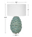 Laced Up One Light Table Lamp Sea Foam Gloss Glaze-Lamps-Uttermost-Lighting Design Store