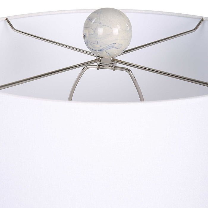 Waves One Light Accent Lamp Cobalt Blue-Lamps-Uttermost-Lighting Design Store