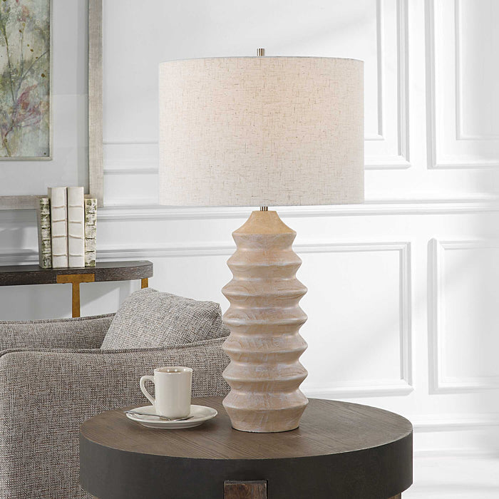 Uplift One Light Table Lamp Nickel-Lamps-Uttermost-Lighting Design Store