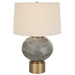Lunia One Light Table Lamp Antique Brushed Brass-Lamps-Uttermost-Lighting Design Store