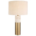 Gravitas One Light Table Lamp Brushed Brass-Lamps-Uttermost-Lighting Design Store