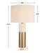 Gravitas One Light Table Lamp Brushed Brass-Lamps-Uttermost-Lighting Design Store