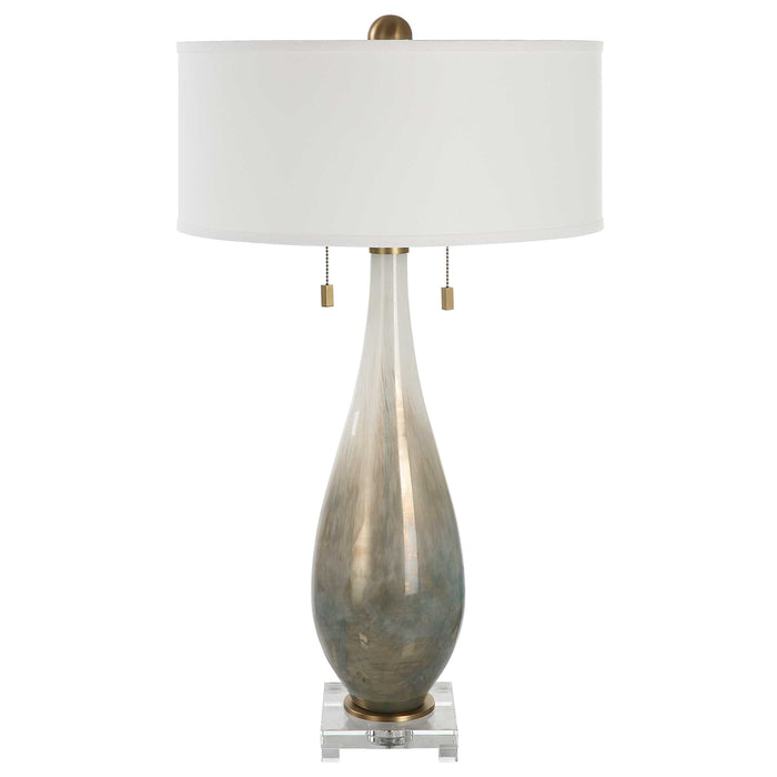 Cardoni Two Light Table Lamp Brushed Brass-Lamps-Uttermost-Lighting Design Store