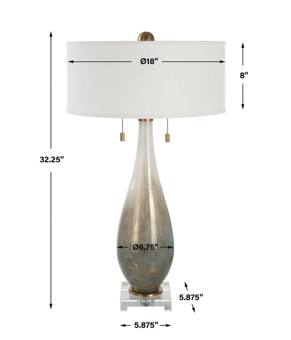 Cardoni Two Light Table Lamp Brushed Brass-Lamps-Uttermost-Lighting Design Store