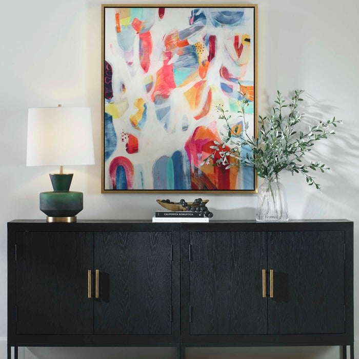 Trentino One Light Table Lamp Antiqued Brass-Lamps-Uttermost-Lighting Design Store