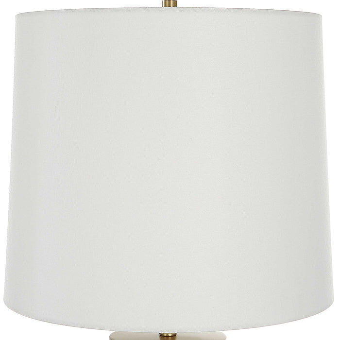 Trentino One Light Table Lamp Antiqued Brass-Lamps-Uttermost-Lighting Design Store