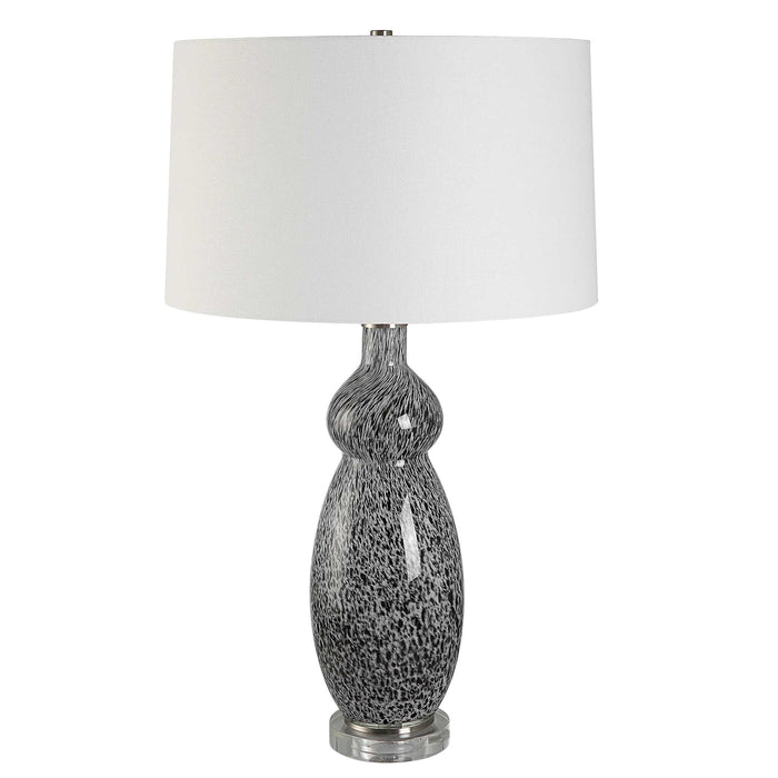 Velino One Light Table Lamp Brushed Nickel-Lamps-Uttermost-Lighting Design Store