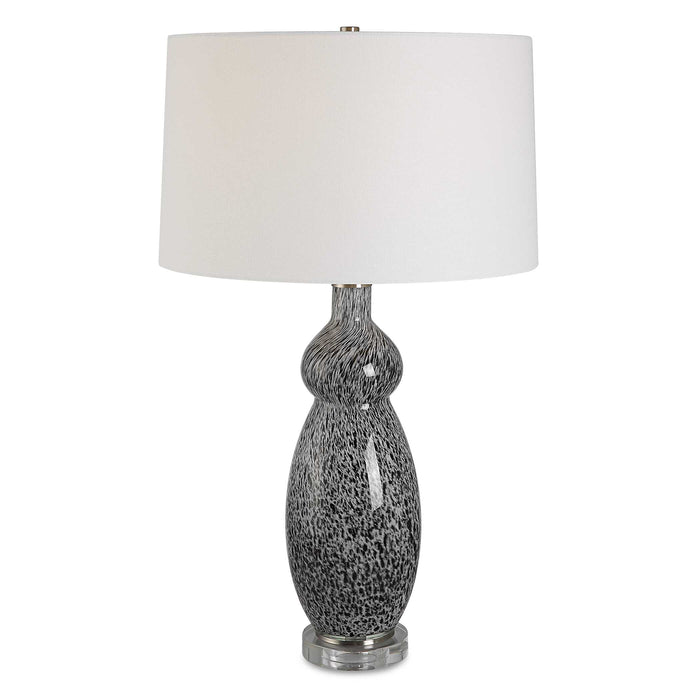 Velino One Light Table Lamp Brushed Nickel-Lamps-Uttermost-Lighting Design Store