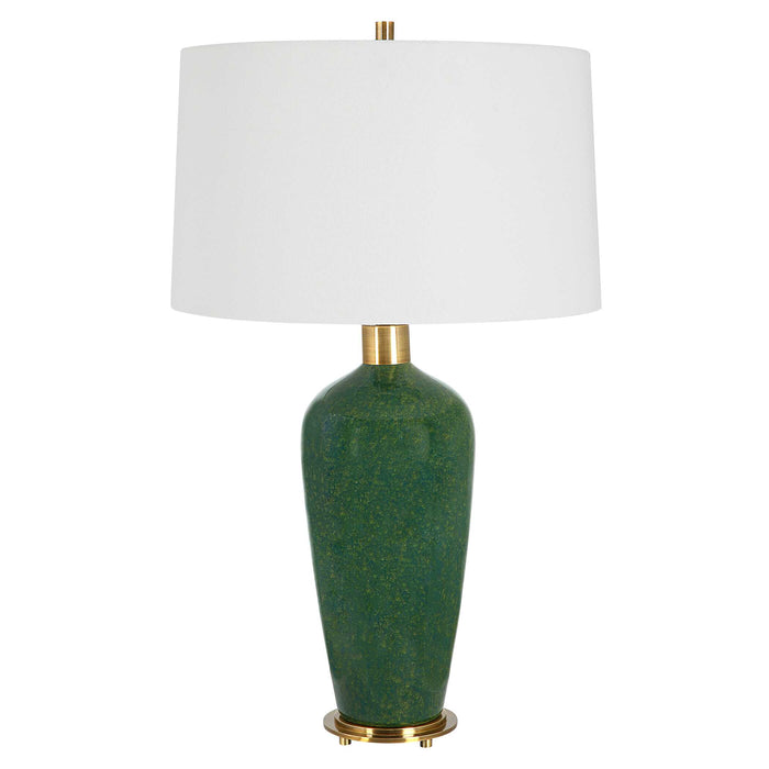 Verdell One Light Table Lamp Antiqued Brass-Lamps-Uttermost-Lighting Design Store