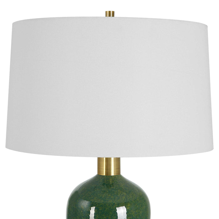 Verdell One Light Table Lamp Antiqued Brass-Lamps-Uttermost-Lighting Design Store