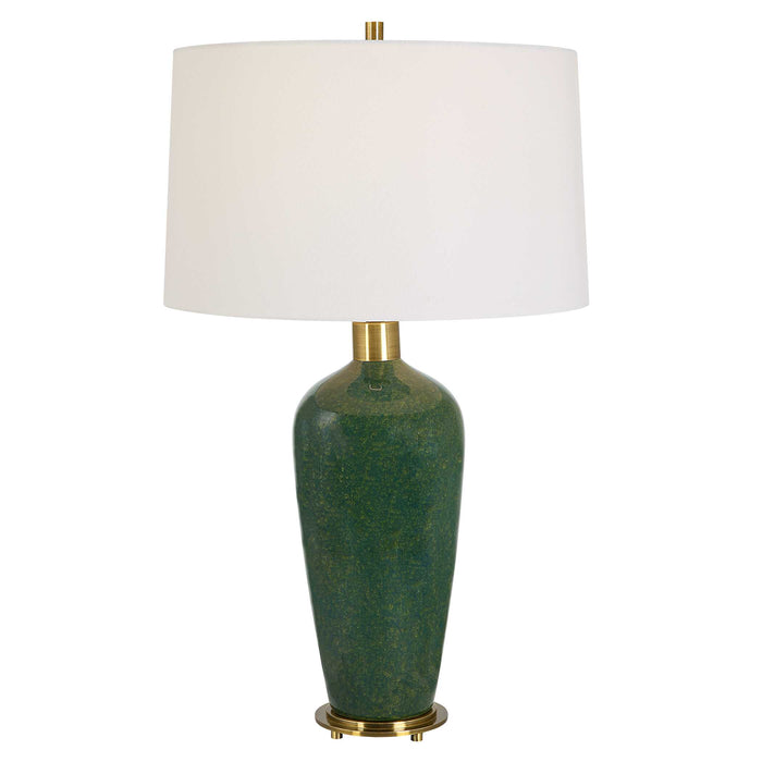 Verdell One Light Table Lamp Antiqued Brass-Lamps-Uttermost-Lighting Design Store