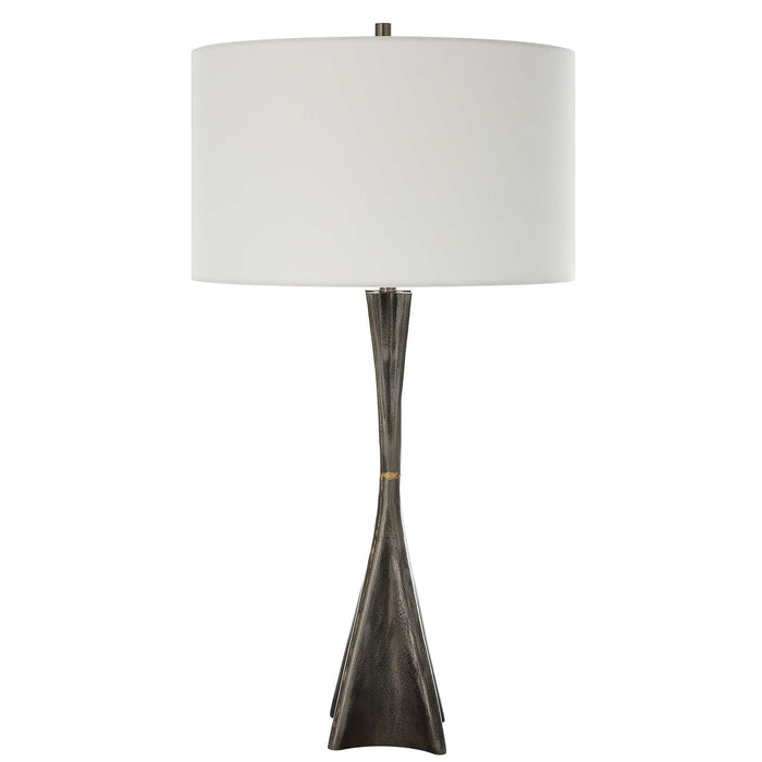 Keiron One Light Table Lamp Brass-Lamps-Uttermost-Lighting Design Store