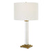 Crystal Column One Light Table Lamp Antique Brass-Lamps-Uttermost-Lighting Design Store