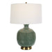 Nataly One Light Table Lamp Antique Brass-Lamps-Uttermost-Lighting Design Store