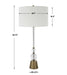 Annily One Light Table Lamp Antiqued Brass-Lamps-Uttermost-Lighting Design Store