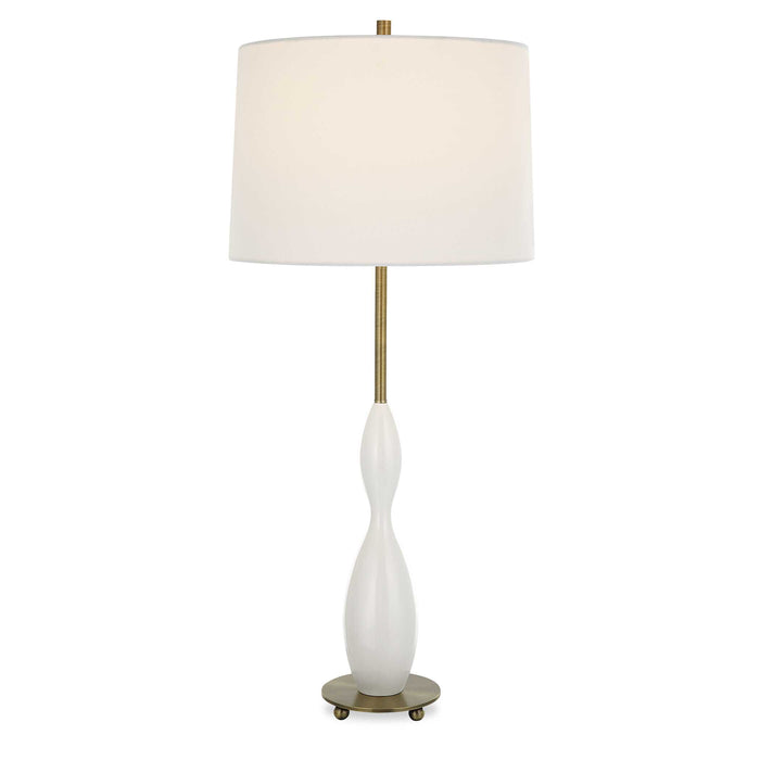 Annora One Light Table Lamp Antiqued Brass-Lamps-Uttermost-Lighting Design Store