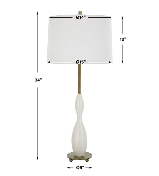 Annora One Light Table Lamp Antiqued Brass-Lamps-Uttermost-Lighting Design Store