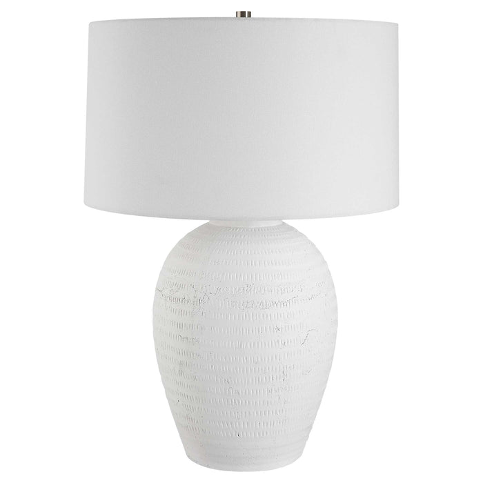 Reyna One Light Table Lamp Brushed Nickel-Lamps-Uttermost-Lighting Design Store