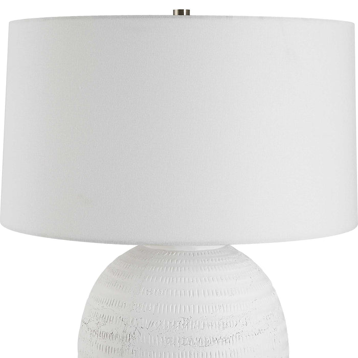 Reyna One Light Table Lamp Brushed Nickel-Lamps-Uttermost-Lighting Design Store
