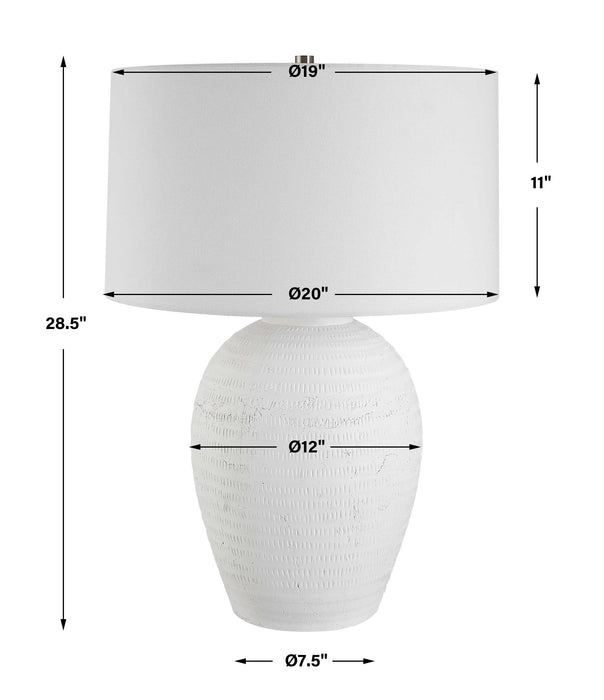 Reyna One Light Table Lamp Brushed Nickel-Lamps-Uttermost-Lighting Design Store