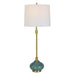 Kaimana One Light Buffet Lamp Antiqued Brass-Lamps-Uttermost-Lighting Design Store