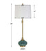Kaimana One Light Buffet Lamp Antiqued Brass-Lamps-Uttermost-Lighting Design Store