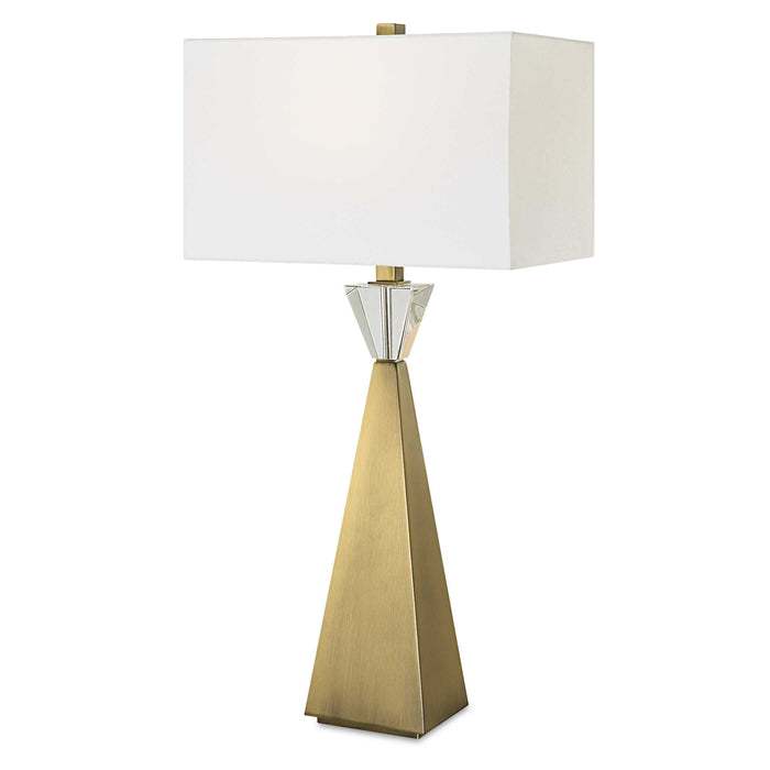 Arete One Light Table Lamp Antique Brass-Lamps-Uttermost-Lighting Design Store