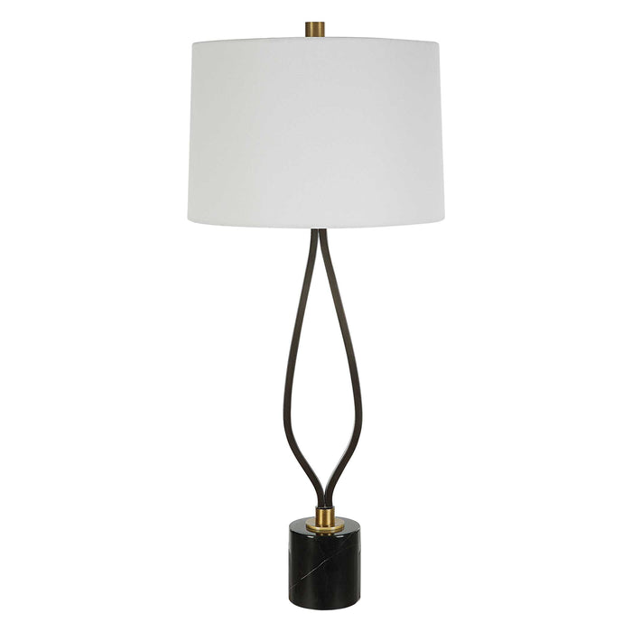 Separate One Light Table Lamp Antique Brass-Lamps-Uttermost-Lighting Design Store