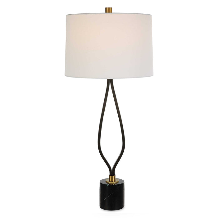 Separate One Light Table Lamp Antique Brass-Lamps-Uttermost-Lighting Design Store