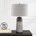Coen One Light Table Lamp Brushed Nickel-Lamps-Uttermost-Lighting Design Store